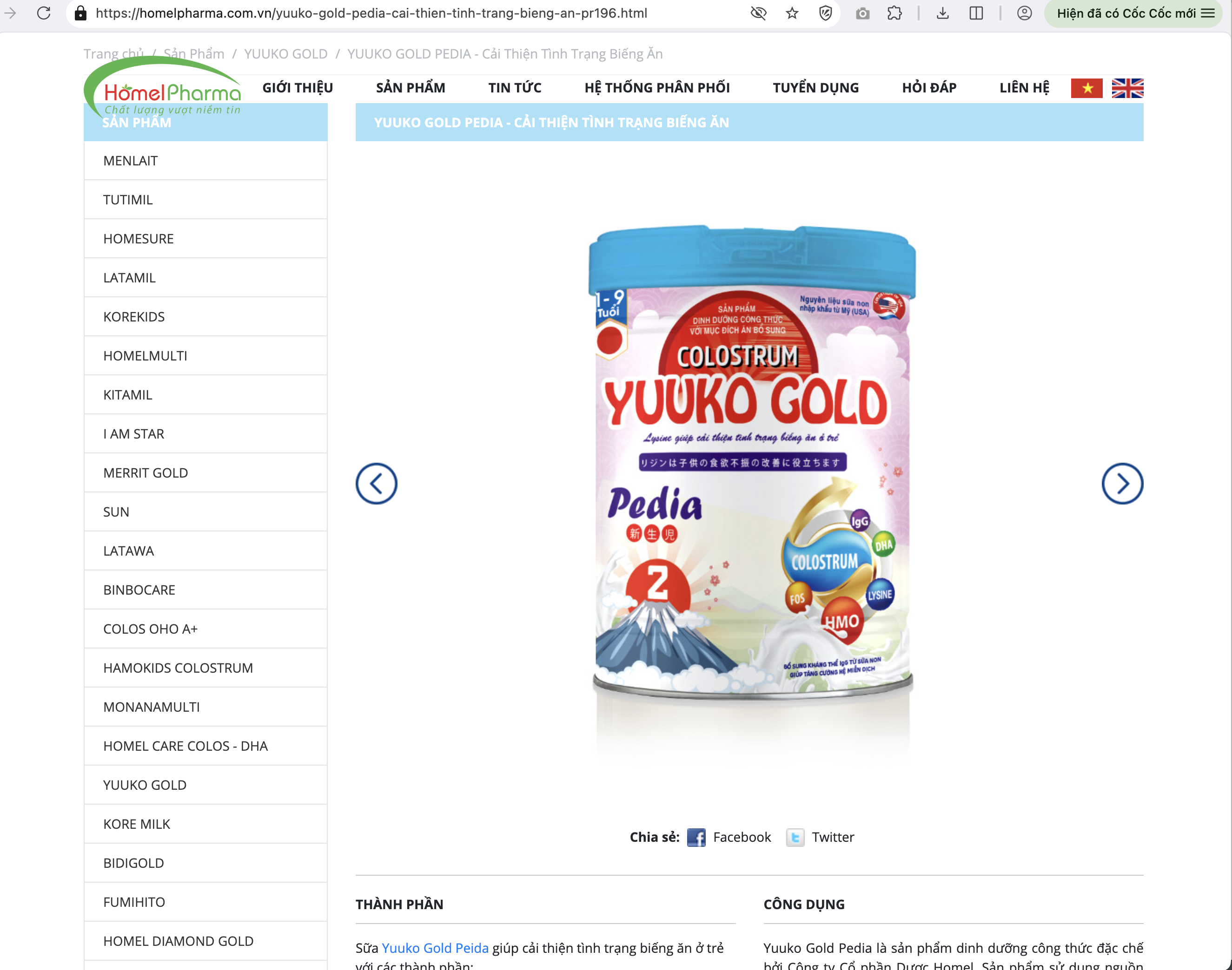 Thu hồi hồ sơ công bố 9 loại sữa dinh dưỡng của công ty Dược Homel